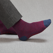 Chaussettes D Int Rieur Bleu Rouge Laine