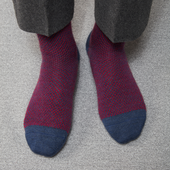 Chaussettes D Int Rieur Bleu Rouge Laine