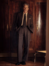 Irish Linen Hollywood Pleated Trouser