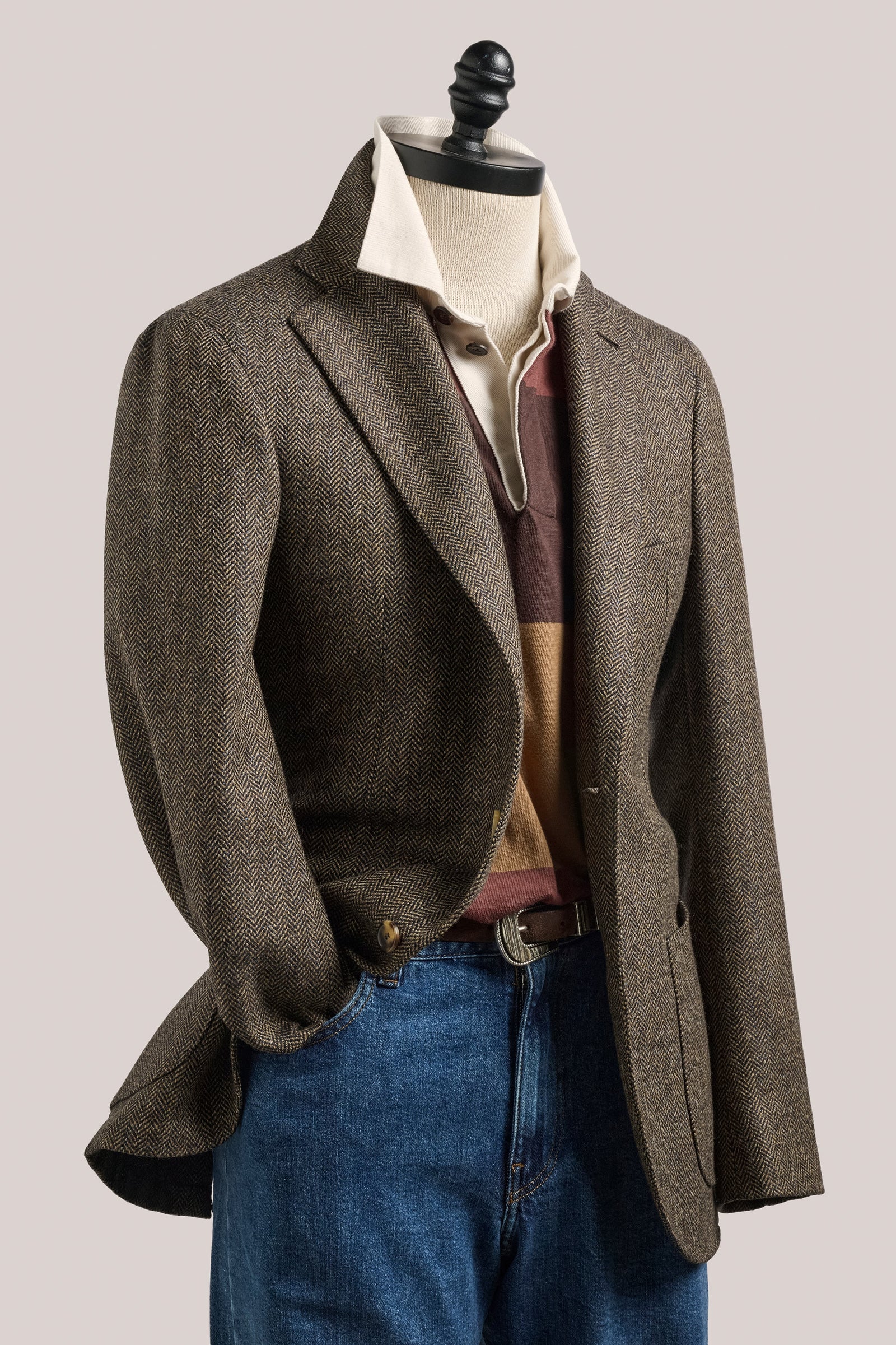 Naples Blazer Wool Cashmere Herringbone