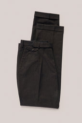 Italian Sartorial Trouser - Fine Herringbone Umbra