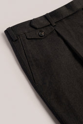 Italian Sartorial Trouser - Fine Herringbone Umbra