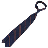 Triple Bar Shantung Silk Tie