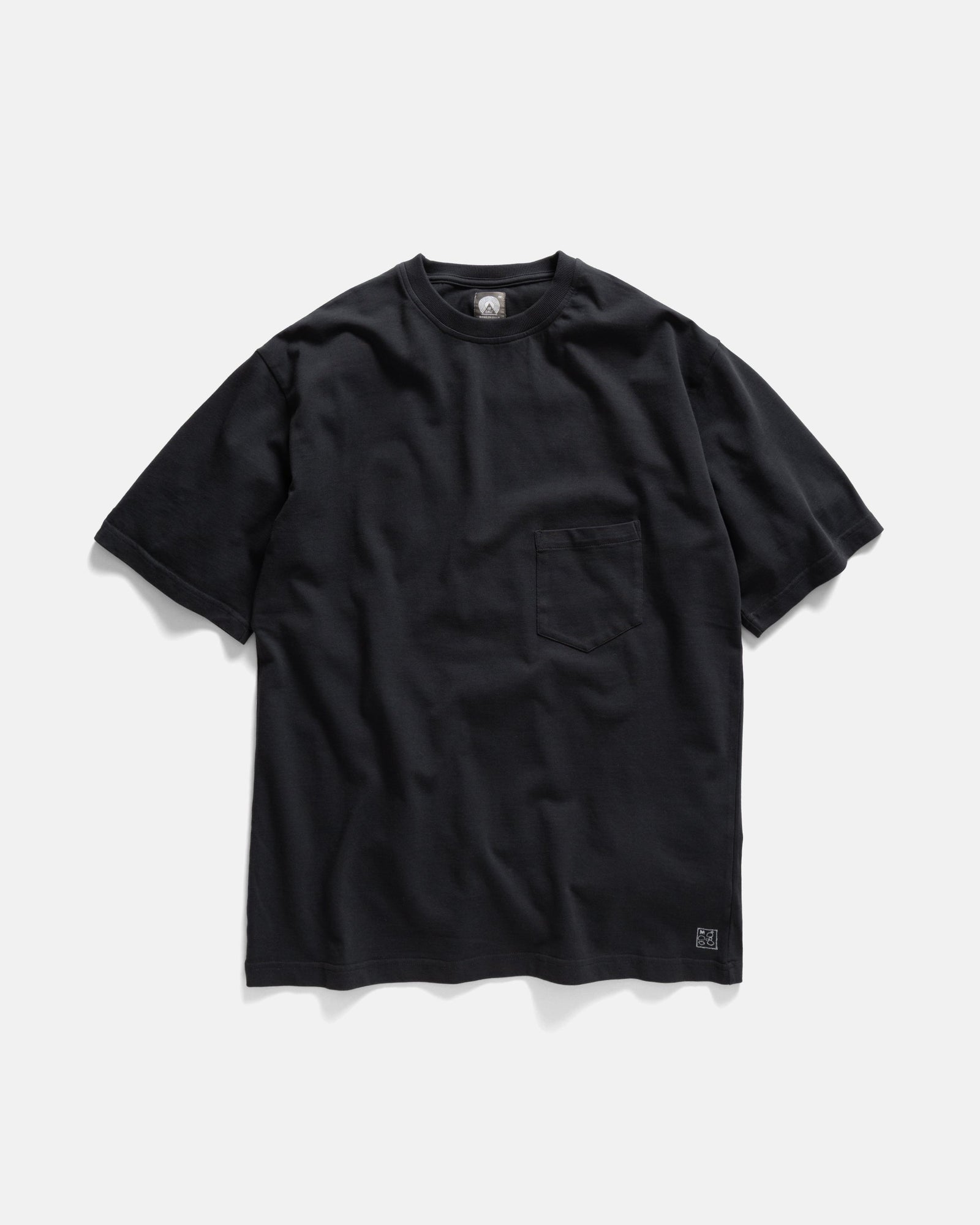 Ian Vintage Pocket Tee Mezzanotte Blu 7 75 Oz All Season Cotton Jersey