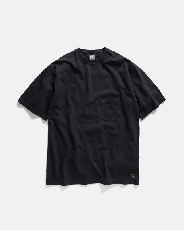 Ian Vintage Pocket Tee Mezzanotte Blu 7 75 Oz All Season Cotton Jersey