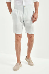 Ice Linen Relaxed Shorts Made In Italy