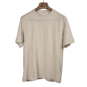 Higuchi short sleeve t-shirt in light grey slubby cotton