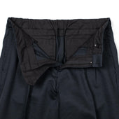 Pleated Easy Pants In Washed Ramie Cotton And Silk