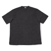 Short Sleeve T Shirt In Dark Grey Washable Wool Jersey