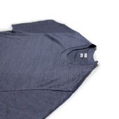 Short Sleeve T Shirt In Storm Blue Melange Linen Jersey