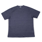 Short Sleeve T Shirt In Storm Blue Melange Linen Jersey