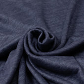 Short Sleeve T Shirt In Storm Blue Melange Linen Jersey