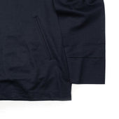 Zip Blouson In Blue Ramie Cotton And Silk