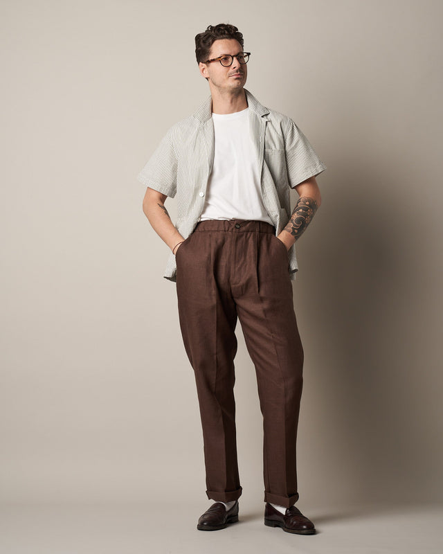 T007 Internal Drawstring Trouser - Chocolate
