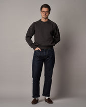 KN01 Crew Neck Jumper - Chocolate Melange