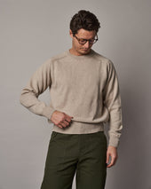 KN01 Crew Neck Jumper - Biscuit