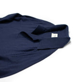 Long Sleeve Knit Polo In Wool Jersey