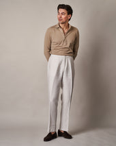 T007 Internal Drawstring Trouser - Oyster White
