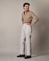 T007 Internal Drawstring Trouser Oyster White