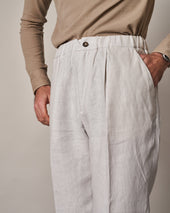 T007 Internal Drawstring Trouser Oyster White