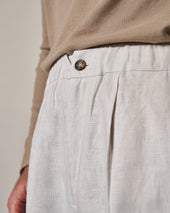 T007 Internal Drawstring Trouser Oyster White