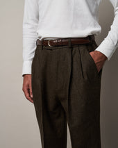 T010 Easy Trousers Dark Green