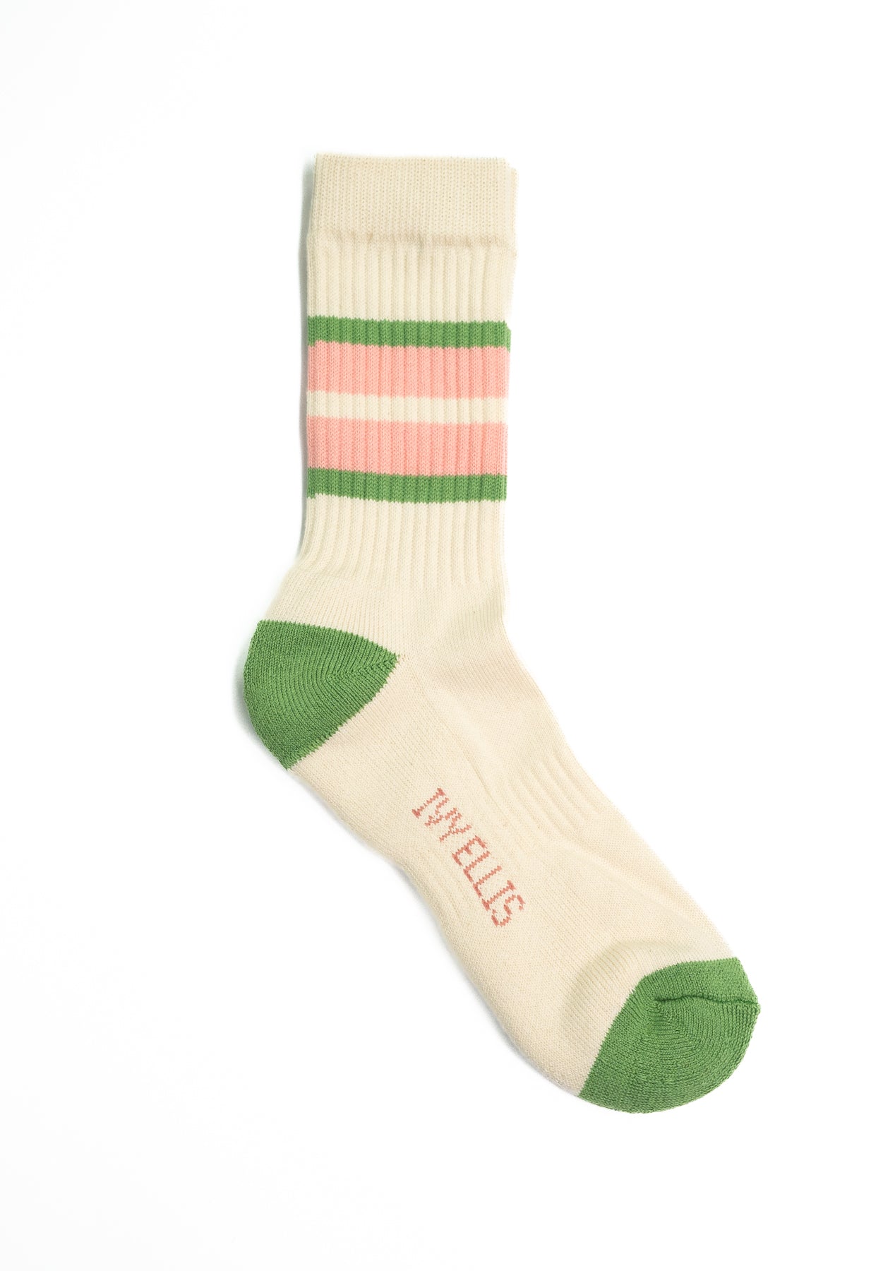 Ivy Ellis Mazzy Men S Crew Length Pink Green Stripe Socks