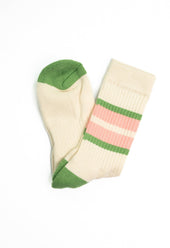 Ivy Ellis Mazzy Men S Crew Length Pink Green Stripe Socks