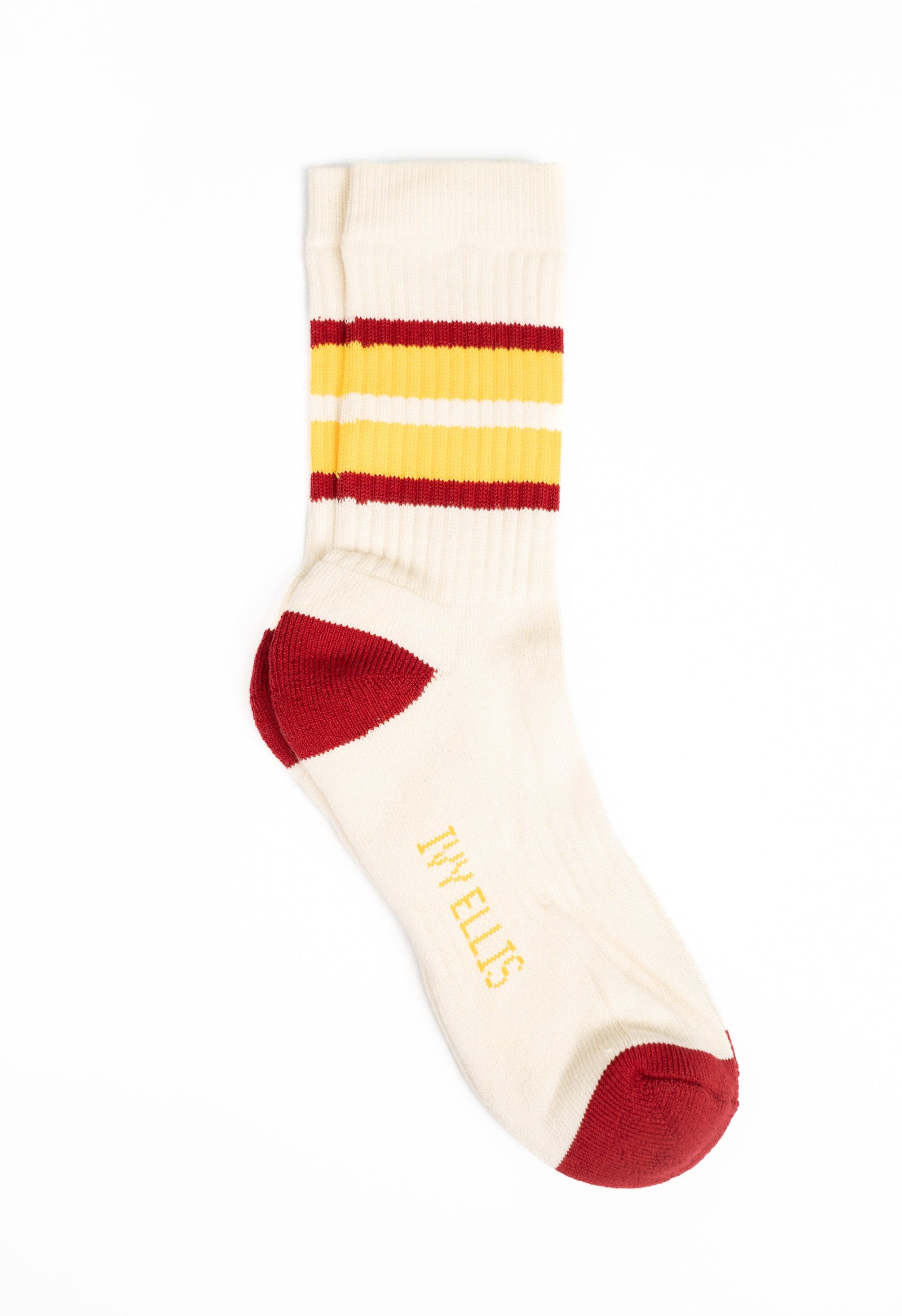 Ivy Ellis Lanny Men S Crew Length Red Yellow Stripe Socks