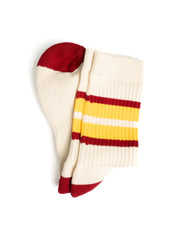 Ivy Ellis Lanny Men S Crew Length Red Yellow Stripe Socks