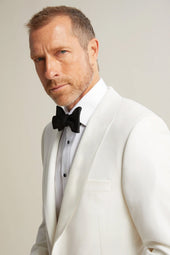 Ivory Barathea Shawl Dinner Jacket