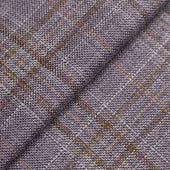 Lilac Wool, Silk and Linen Plaid Jacket