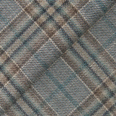 Teal Wool, Silk and Linen Plaid Jacket