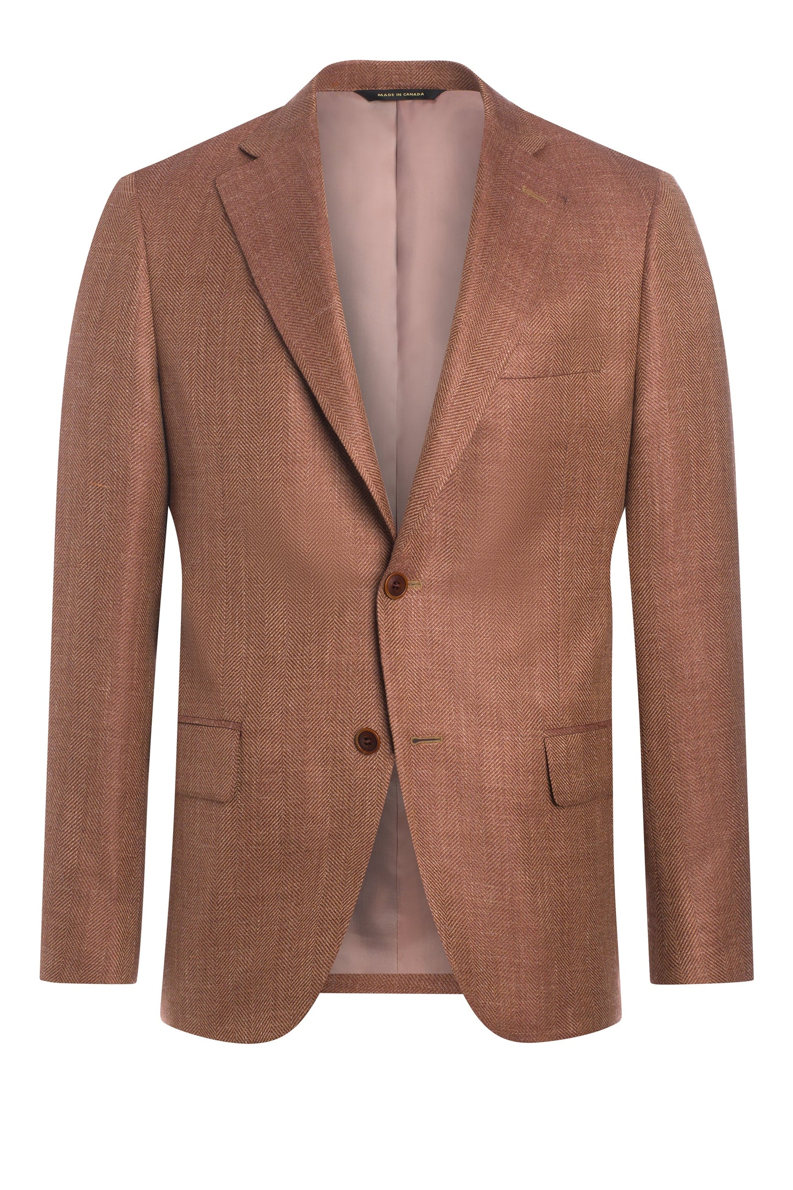 Wool Silk And Linen Herringbone Jacket