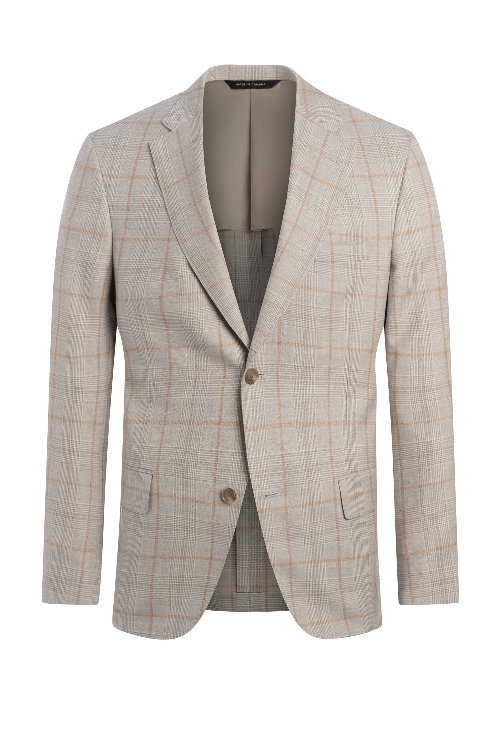 Beige Glen Plaid Jacket