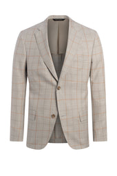 Beige Glen Plaid Jacket
