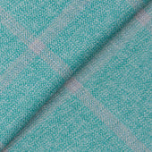 Green Wool and Silk Windowpane Jacket