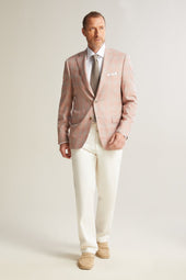 Red and Taupe Plaid Jacket