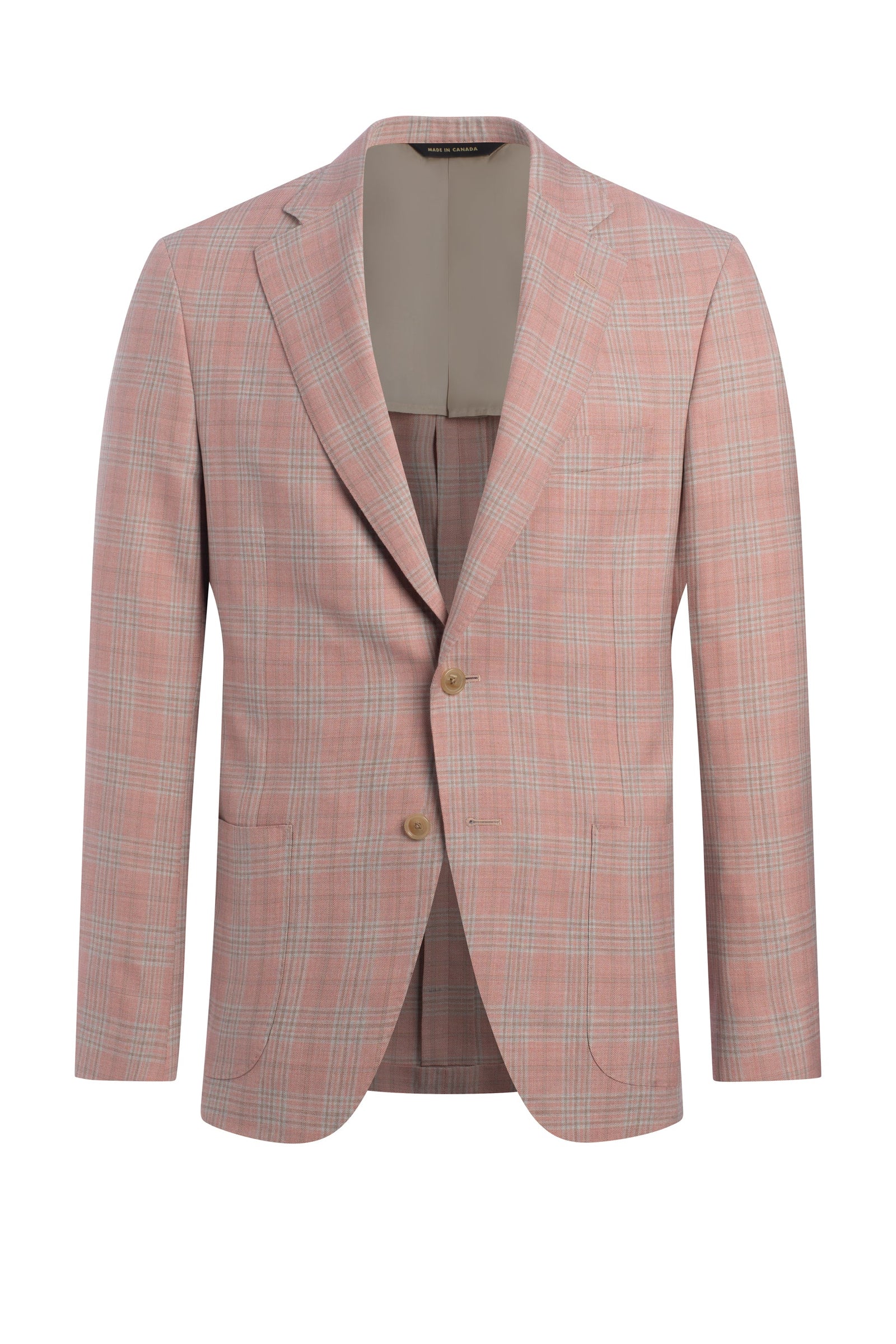 Red And Taupe Plaid Jacket