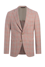 Red and Taupe Plaid Jacket