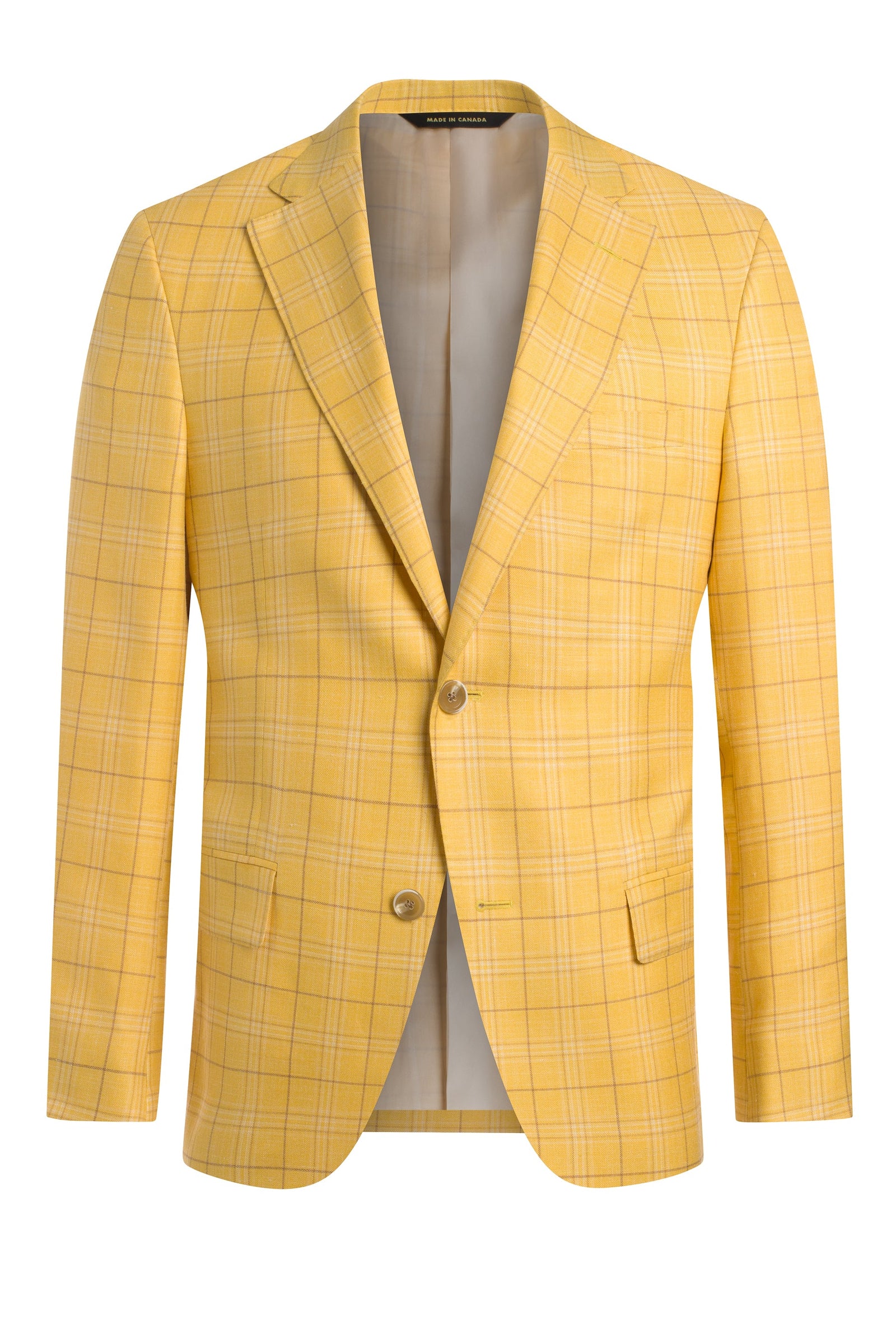 Wool Silk And Linen Plaid Jacket