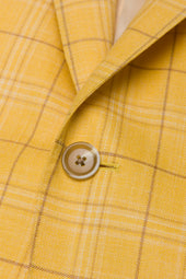Wool Silk And Linen Plaid Jacket
