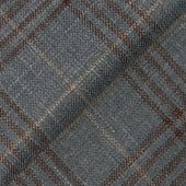 Grey Wool, Silk and Linen Plaid Jacket