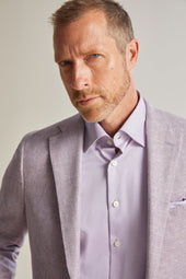 Purple Doubleface Textured Mesh Jacket