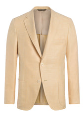 Yellow Doubleface Basketweave Jacket