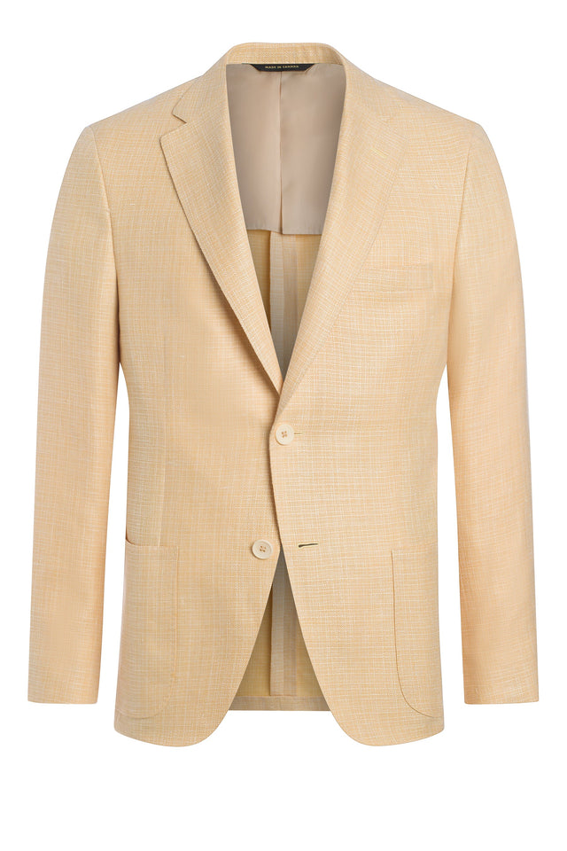 Yellow Doubleface Basketweave Jacket