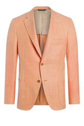 Orange Doubleface Basketweave Jacket