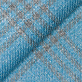Light Wool Silk And Linen Blend Plaid Jacket