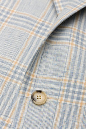 Light Linen Wool Glen Plaid Jacket