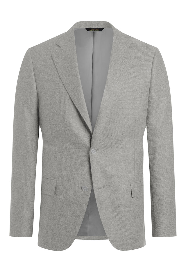 Light Grey Wool and Cashmere Twill Jacket